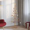 vidaXL Árbol de Navidad de madera con soporte Marrón 150 cm Bambú