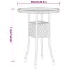 vidaXL Juego de comedor de jardín 3 piezas ratán sintético gris