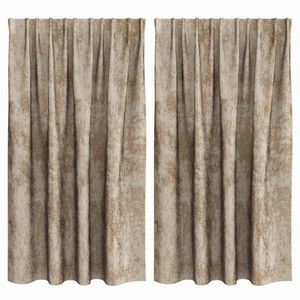 vidaXL Cortinas de Terciopelo 2 uds. champ&aacute;n 140 x 140 cm Terciopelo