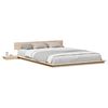 vidaXL Estructura de cama con cabecera Marr&oacute;n 160 x 200 cm Madera