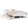 vidaXL Estructura de cama sin colch&oacute;n madera de pino blanca 140x190 cm