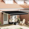 vidaXL Toldo Retr&aacute;ctil Negro 400 x 300 cm Poli&eacute;ster y Aluminio
