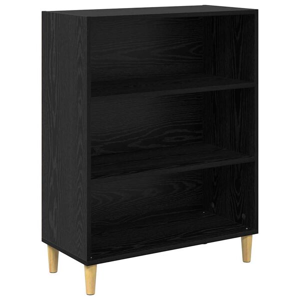 vidaXL Vitrina Roble Negro 69,5 x 32,5 x 90 cm Madera contrachapada