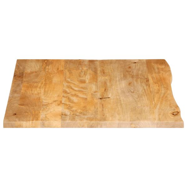 vidaXL Tablero de mesa borde natural madera maciza mango 100x80x2,5 cm