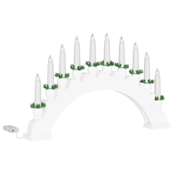 vidaXL Arco de Velas de Navidad con 10 Velas LED 47 x 5 x 29 cm
