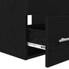 vidaXL Juego de muebles de ba&ntilde;o con caj&oacute;n Negro 41 x 38,5 x 48 cm