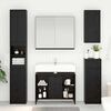 vidaXL Mueble de lavabo con estante Roble Negro 80 x 33 x 60 cm