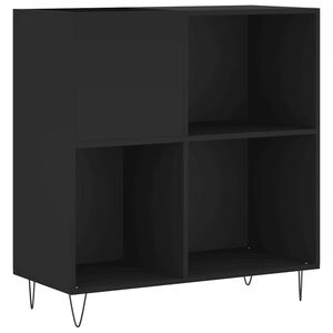 vidaXL Mueble para discos madera contrachapada negro 84,5x38x89 cm