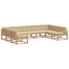 vidaXL Conjunto de sof&aacute;s de exterior 9 uds. y Beige
