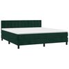 vidaXL Cama box spring con colch&oacute;n terciopelo verde oscuro 160x200 cm