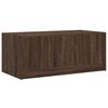 vidaXL Mesa de centro con puertas de vidrio marr&oacute;n roble 102x50x42 cm