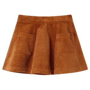 vidaXL Falda infantil con bolsillos pana color co&ntilde;ac 92