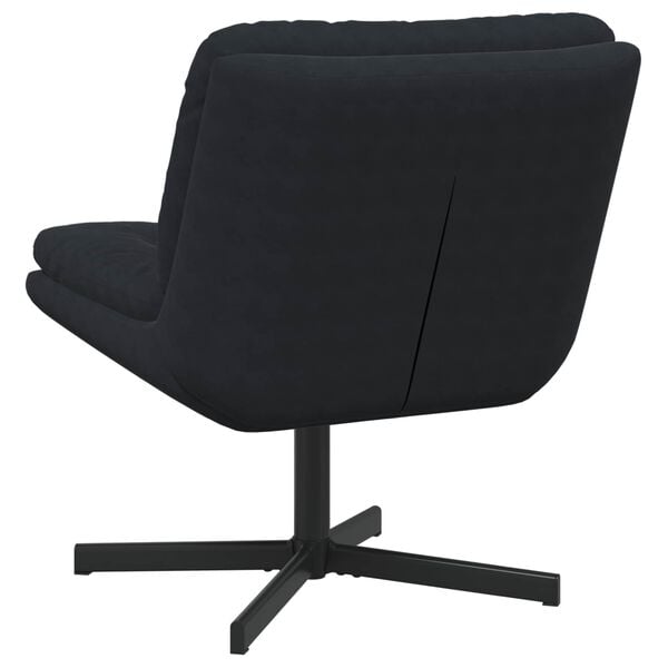 vidaXL Sill&oacute;n Relax giratorio Negro 63 x 75 x 76 cm Terciopelo