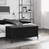 vidaXL Banco con almacenaje madera de ingenier&iacute;a negro 102x42x45 cm