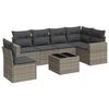 vidaXL Set de sof&aacute;s de jard&iacute;n 7 piezas con cojines rat&aacute;n PE gris