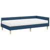 vidaXL Estructura de Cama Esquina con Colch&oacute;n 2 pcs Azul tela