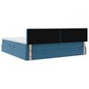 vidaXL Cama con almacenamiento y LED con LED Azul Oscuro 200 x 200 cm