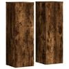 vidaXL Soportes para plantas 2 uds madera roble ahumado 33x33x100 cm