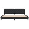 vidaXL Estructura de cama con LED sin colch&oacute;n terciopelo negro 200x200 cm