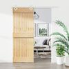 vidaXL Puerta corredera con herrajes madera maciza de pino 85x210 cm