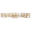 vidaXL Conjunto de sof&aacute;s de exterior 8 uds. Blanco