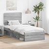 vidaXL Estructura de cama con cabecera Gris Sonoma 90 x 200 cm