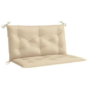 vidaXL Coj&iacute;n de banco de jard&iacute;n tela Oxford beige 100x(50+50)x7 cm