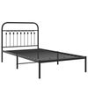 vidaXL Estructura cama sin colch&oacute;n con cabecero metal negro 100x190 cm