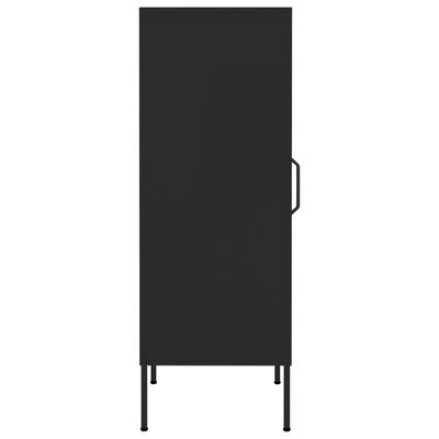 vidaXL Armario de almacenamiento acero negro 42,5x35x101,5 cm