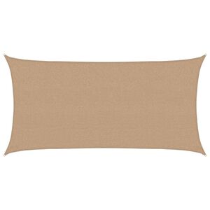 vidaXL Toldo de vela HDPE gris taupe 160 g/m&sup2; 2,5x5 m