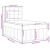 vidaXL Cama box spring con colch&oacute;n tela marr&oacute;n oscuro 120x190 cm