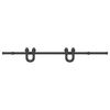 vidaXL Kit de herrajes para puertas correderas acero negro 183 cm