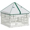 vidaXL Ejercicio de perro de 4 paneles con techo 88 x 88 x 112 cm