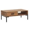 vidaXL Mesa de centro madera maciza de pino 90x50x35 cm