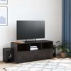 vidaXL Mueble para TV de acero negro 99x39x44 cm