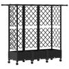vidaXL Cama elevada con trellis y techo Negro 164 x 40 x 127 cm PP