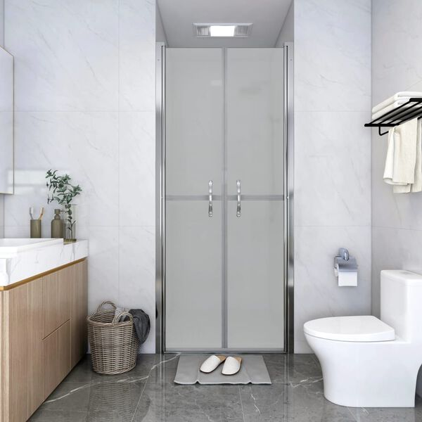 vidaXL Puerta de ducha ESG esmerilado 76x190 cm