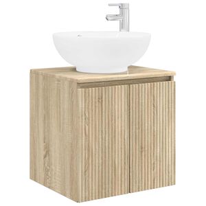 vidaXL Vanidad con Lavabo de Pared Roble Sonoma 49,5 x 44,5 x 65 cm