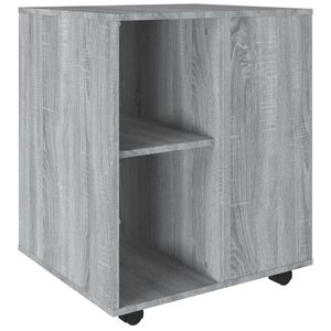 vidaXL Armario con ruedas madera contrachapada gris Sonoma 60x53x72 cm