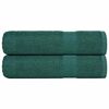 vidaXL Toallas de mano 2 uds 100% algod&oacute;n verde 50x100 cm 360 gsm