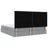 vidaXL Cama con almacenamiento y colch&oacute;n Gris Claro 200 x 200 cm