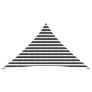 vidaXL Toldo Vela 2,5 x 2,5 x 3,5 m HDPE Triangular Antracita y Blanco