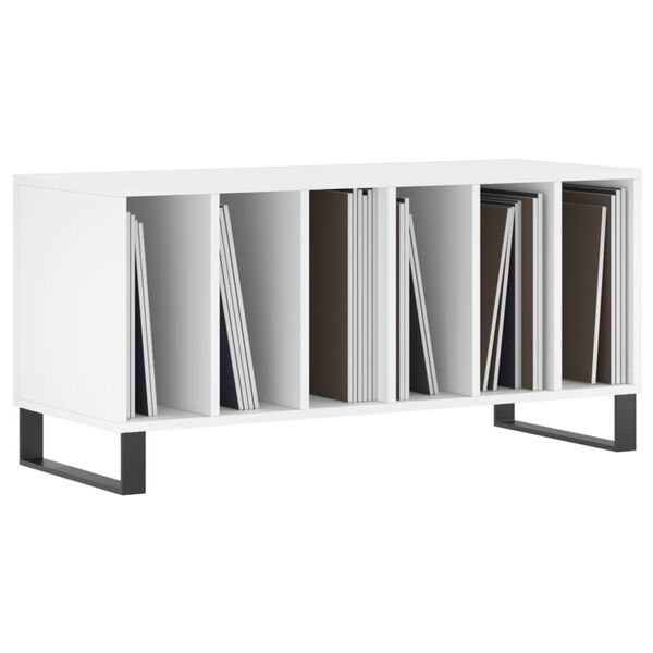 vidaXL Mueble para discos madera contrachapada blanco 100x38x48 cm