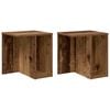vidaXL Mesa Auxiliar 2 uds. Madera vieja 37 x 32 x 40 cm