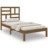 vidaXL Estructura cama sin colch&oacute;n madera maciza marr&oacute;n miel 90x200 cm
