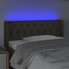 vidaXL Cabecero con LED de tela gris taupe 93x16x78/88 cm