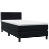 vidaXL Cama box spring con colch&oacute;n y LED cuero sint&eacute;tico negro 80x220 cm