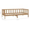 vidaXL Sof&aacute; cama y colch&oacute;n madera pino maciza marr&oacute;n miel 90x200 cm