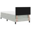 vidaXL Cama Box Spring LED con LED Gris Claro 90 x 190 cm Terciopelo