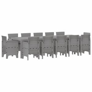 vidaXL Conjunto de Comedor de Jard&iacute;n con coj&iacute;n Gris claro y Antracita